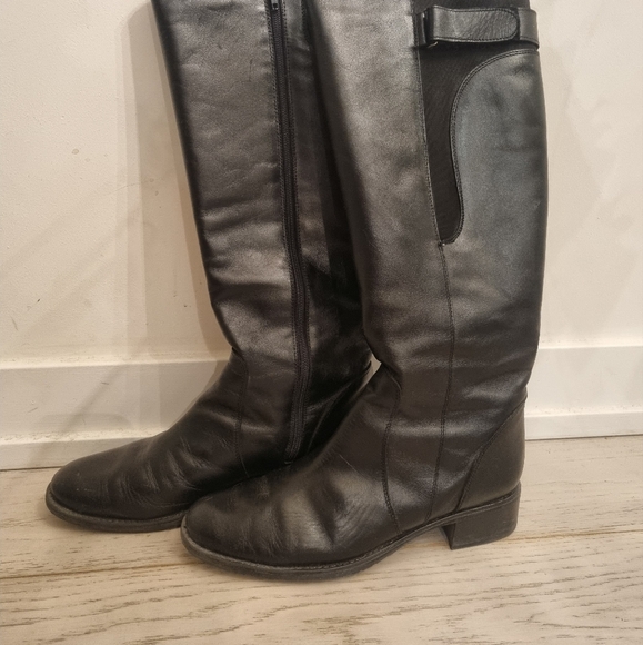 Black Knee High Boots - Picture 2 of 3